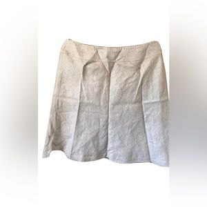 Womens TALBOTS GOLD METALLIC SHIMMER LINEN Skirt  SIZE 16P